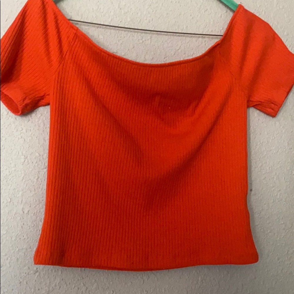Off shoulder crop top